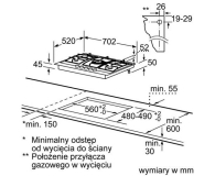 Bosch PCQ715M90E inox gazowa 70cm - 165885 - zdjęcie 3